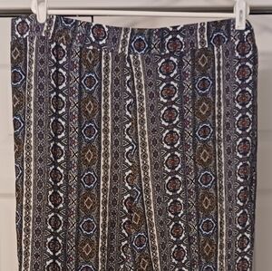 AGB Multicolor Patterned Straight Leg Pants